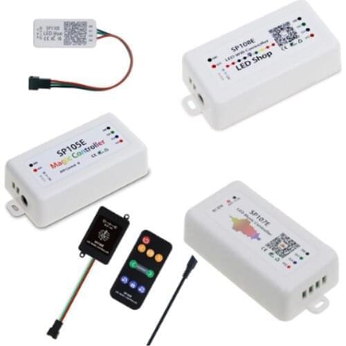 The New 5-12v For WS2801 WS2811 WS2812B SK6812 ws2815 Magic Lights LED Pixel Strip Bluetooth wifi controllers sp110e sp108e
