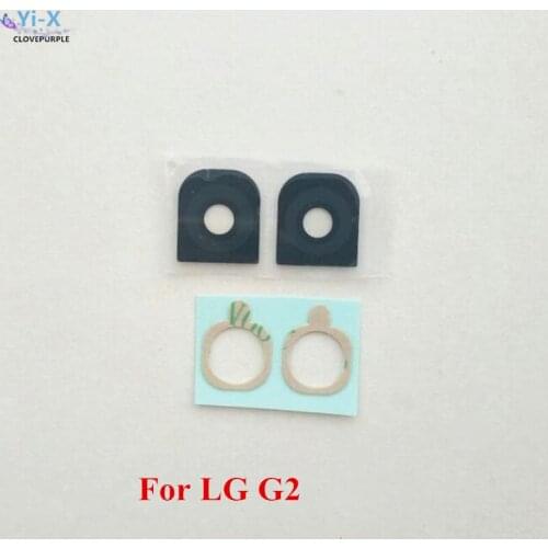 Wholesale Price 100PCS/Lot Main Rear Back Camera Lens Cover with Adhesive Tape for LG G2 Phone Repair Parts