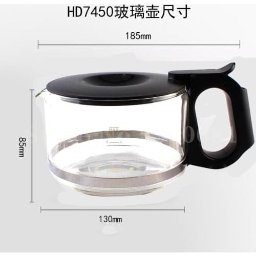 Original Coffee maker Glass jug HD7450 Suit for Philips HD7460 HD7466 Coffee Maker spare parts accessories