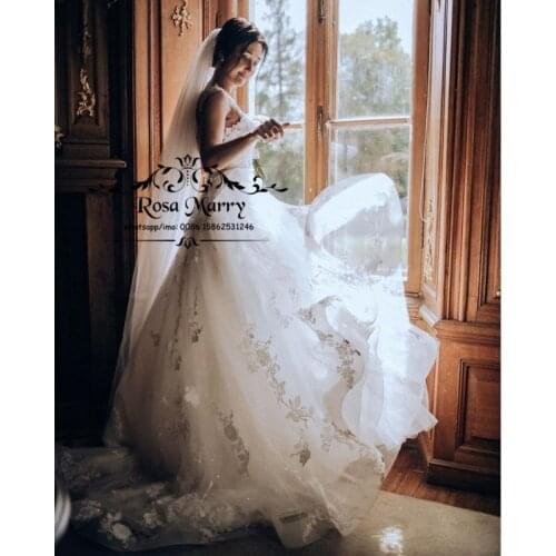 Princess Vintage Lace Wedding Dresses 2021 A Line Plus Size Boho Beach White Tulle Vestido De Novia Nigeria Robe De Mariage