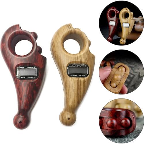 Portable Buddha Beads Counter Fall-Resistant Sturdy Accurate Lightweight Rotating Prayer Beads Durable Low Noise Digital Display