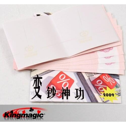 Holiday Sales Super Bill Magic white paper change into bill magic props 5pcs each lot