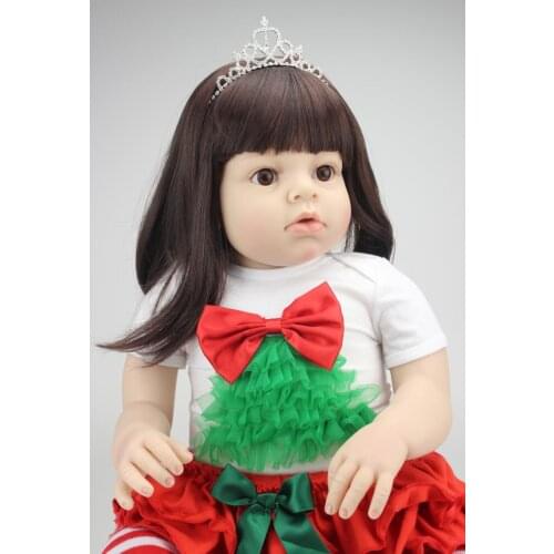 70cm Silicone reborn baby dolls 1year old baby size reborn toddler girl princess for child gift clothing model bonecas