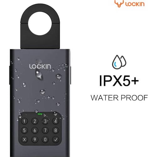 Lockin Tuya Smart Key Lock Box BT Wireless Password Key Safe Storage Alloy BOX IPX5 Waterproof Remote Control Safe Box Door Key