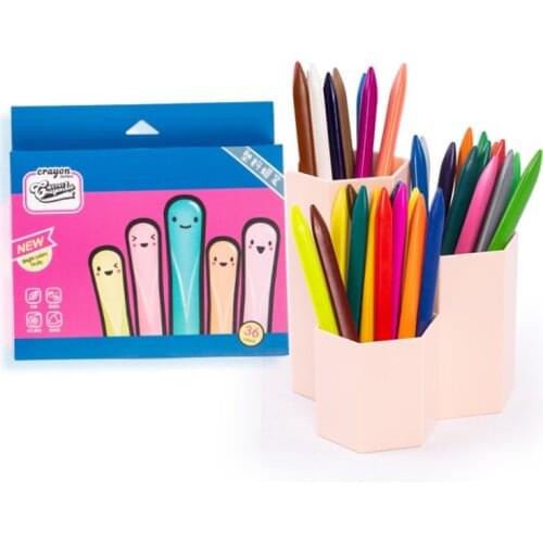 36 Colors Triangle Crayons Safe Non-toxic Colouring Oil Pastel Pencil Kids Children Triangular School Stationery Art Toys