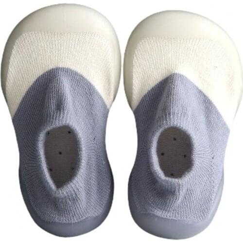 Shoes Two-color Stitching Breathable Cotton Soft Sole Baby Shoe Summer Skin-friendly Round Toe Silicone Sole Childwear Socks