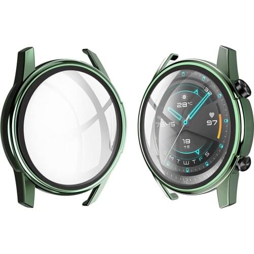 Luxury Plating Tempered Glass Screen Protector For Huawei Smart Watch GT 2 E 2E GT2 GT2E 46mm 46 mm Protective Film Protection