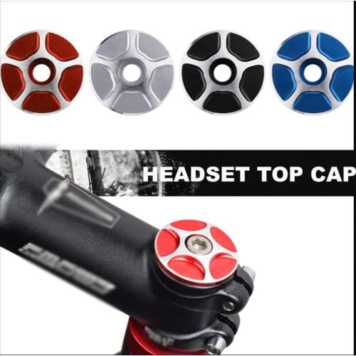1 1/8 Aluminum Alloy Bicycle Headset Top Cap Threadless Stem Cover Road MTB Bike Stem Accessories Headset Top Cap Cover