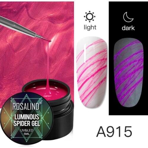 1 Bottles Liminous Spider Gel DIY Art Gel Nail Varnish Manicure Paint Wire Drawing UV Gel Nail Polish Fluorescent Effect