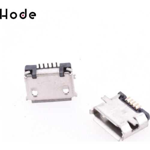 10PCS Micro USB Type B Female 5Pin Socket Jack Connectors Port PCB Board 5Pins Micro USB Connector Tail Charging socket