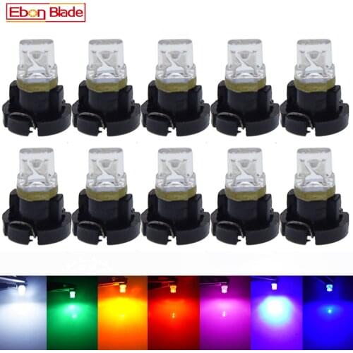 10Pcs T3 LED Bulb 8mm 1SMD Car Interior Lights Indicator Wedge Dashboard Speedometer Warning Instrument Lamp 12V Auto 7 Colors