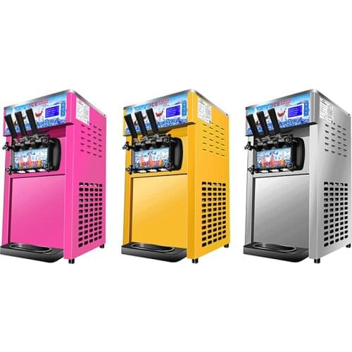 16L/H Three Color Soft Ice Cream Machine Table Ice cream Vending Equipment with CE