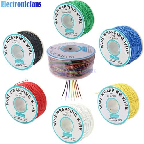 280m 30AWG Wrapping Wire Tin Plated Copper B-30-1000 Cable Breadboard Jumper Insulation Electronic Conductor Wire Connector
