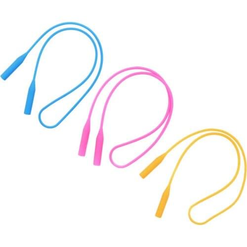 3pcs Antislip Silicone Sunglasses Strap Neck Cord Holder Eyeglasses String 52cm