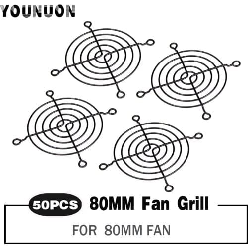 50Pieces 80mm Metal Wire Finger Protector Guard PC DC Fan Grill Finger Protector for PC Case Laptop Cooling Fan