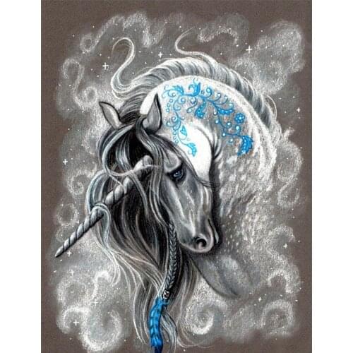 LUOVIZEM DIY 5D Diamond Painting Unicorn Animal Full Square/Round Drill Mosaic Embroidery Cross Stitch Home Picture