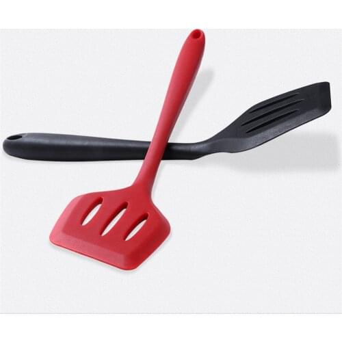 Nonstick Silicone Slotted Spatula Turner Heat Resistant Stainless Steel Grip Flexible Kitchen Utensil Non Toxic