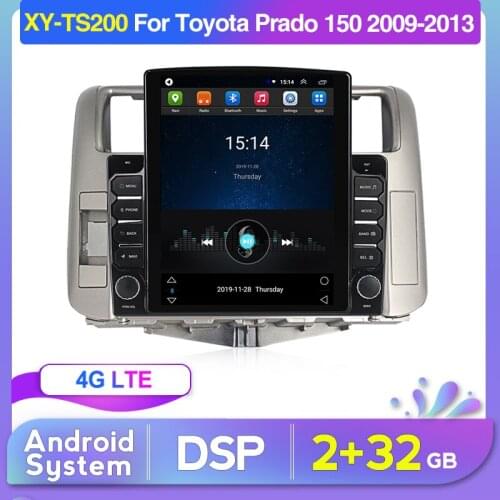 Android 9.7'' Screen Tesla Style for Toyota Land Cruiser Prado 150 2009 Car Radio Multimedia Player Navigation GPS No DVD 2 Din