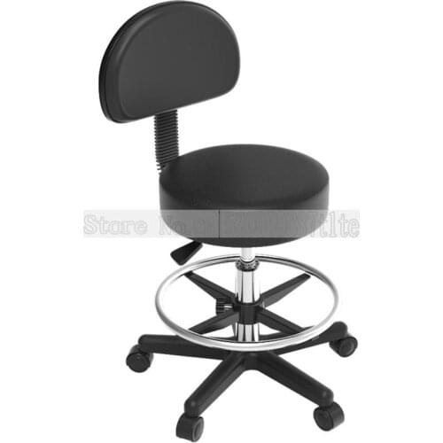 Bar Chair Lift Rotary Stool Back Bar Chair Home Office Round Stool Haircut Pulley High Chair Beauty Stool
