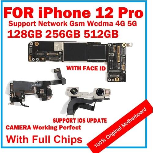 For iPhone 12,12 Pro,12 Pro Max Motherboard with Full Chips Face ID Tested Replaced Original Mainboard IOS Installed Clean Board