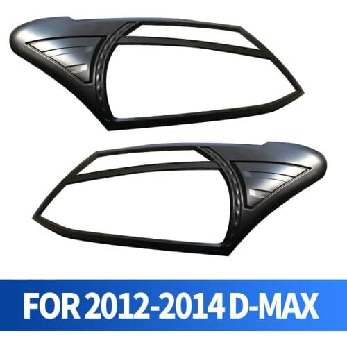 FREE SHIPING FOR ISUZU D-MAX Red letter Black Color front lamp cover Head light cover 2PCS DMAX accessory D-MAX accessories