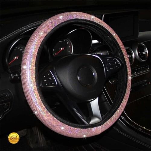 Bling Bling Car Steering Wheel Cover,Easy Install Vehicle Hubs Not Moves Steering-wheel Case For Polo E5 X45