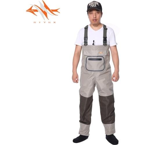 2018 Sitex Brand Nylon Waterproof Breathable Camouflage Fishing Wader for fishing Hunting waterproof Ghillie Suit fishing wader
