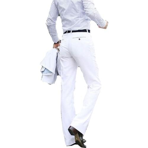 New Products for 2021 Flared Pants Mens Formal Pants Flared Pants White Pants Mens Formal Pants Size 37