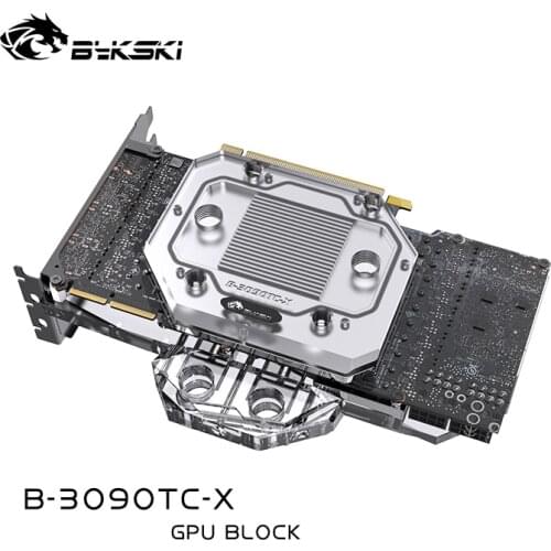 BYKSKI Water block for GPU Back Water Block All RTX 3090 Series GPU /Universal Backplate Cooling / Copper Radiator ,B-3090TC-X