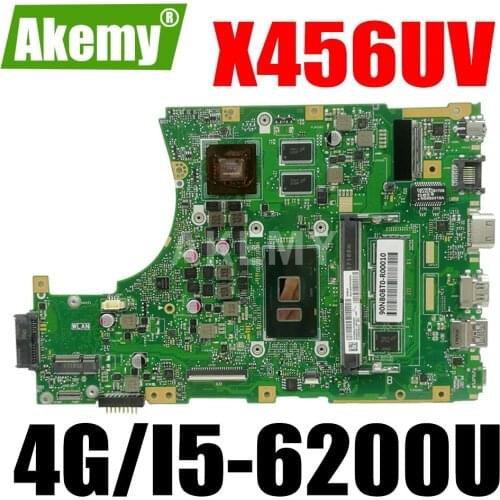 For ASUS X456UJ X456UVK X456UB F456U X456UV laptop motherboard X456UQK Mainboard DDR4-4GB-RAM i5-6th gen CPU
