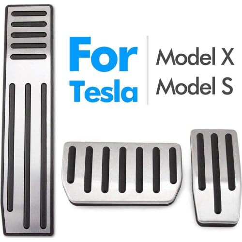 For Tesla Model X/S 1 Set 3 Pcs Fuel Brake Footrest Pedal Cover Auto Accessories Car Brake & Accelerator Pads Replacement