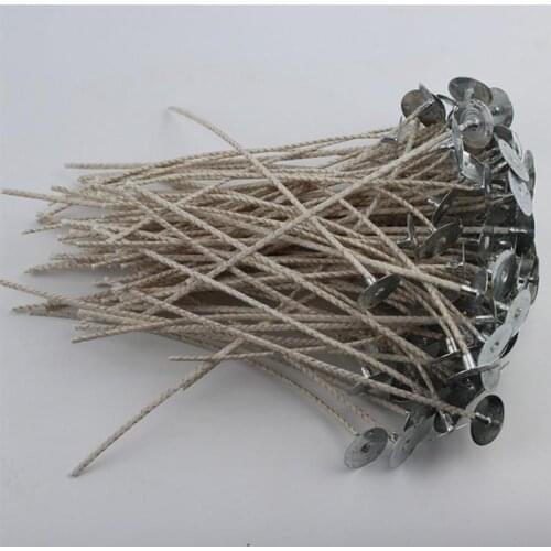 100PCS Pre Soy Waxed Candle Wicks with 100PCS Tabs Candle Making Kit for Candle Making