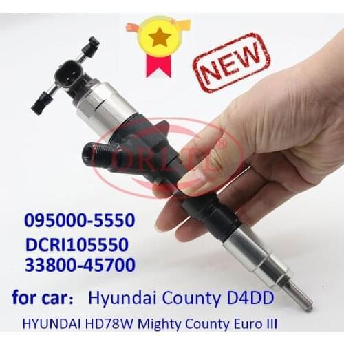 ORLTL New 0950005550 (33800-45700) Diesel Injector DCRI105550 Nozzle 095000-5600 3380045700 for HYUNDAI HD78W Mighty Cou