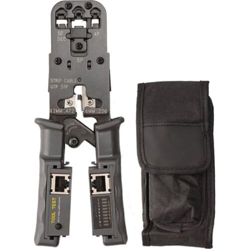 HLZS-2 in 1 RJ45 Network LAN Cable Crimper Pliers Cutting Tool Cable Tester Pliers 6P/8P Wire Cutter Tool Crimping Pliers