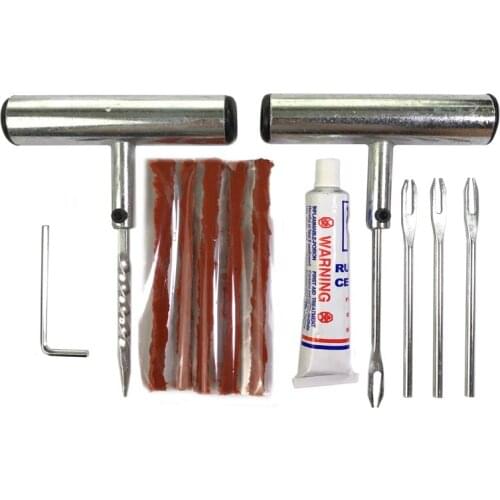 JEAZEA 12Pcs/Set Car Auto Motorcycle Tyre Tire Repair Set Accessories Puncture Plug Patch Fix Tools For BMW Audi VW Toyota