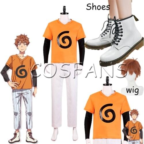 Kanojo Okarishimasu Rent-A-Girlfriend Kinoshita Kazuya T-shirt Tops Pants Anime Customize Cosplay Costumes Wigs and shoes