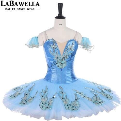 Classical ballet tutu adult blue pancake platter tutu costume performance competition professional tutus ballerina dressBT9142