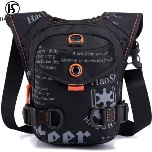 Haoshuai Multifunction Man Bag Drop Leg Bag Shoulder Tactical Waist Bag Men Crossbody Messenger Bags New