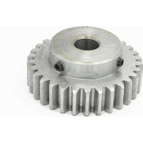 1.5 Modulus 35 Teeth Bore 6mm Spur Gear 45# Steel Module 1.5 Motor Metal Gear Wheel Top Screw