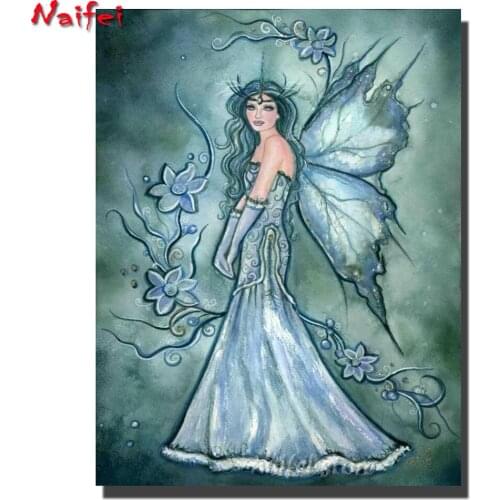 Butterfly fairy Diamond Painting Full Square Round 5d Diy Diamond Embroidery Rhinestone Mosaic Diamond Set Puzzle Wall Decor