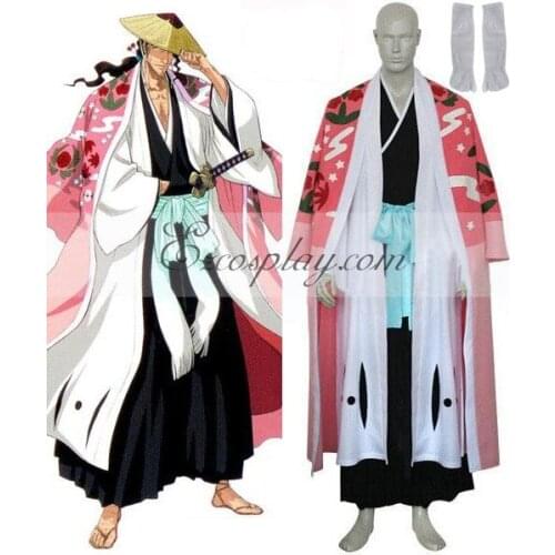 Bleach 8th Division Captain Kyouraku Shunsui Cosplay Costume E001