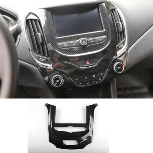 For Chevrolet cruze 2016-2019 carbon fiber console Navigation panel cover trim Car modification Auto parts