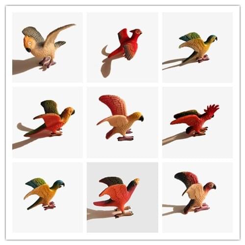 Pvc figure model toy bird parrots 3/6pcs/set