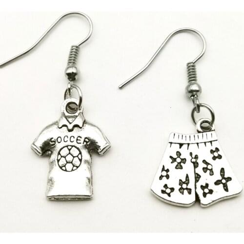 New Fashion Football Clothes Ball Pants Earrings Pendant Earrings DIY Handmade Souvenir Jewelry Gift