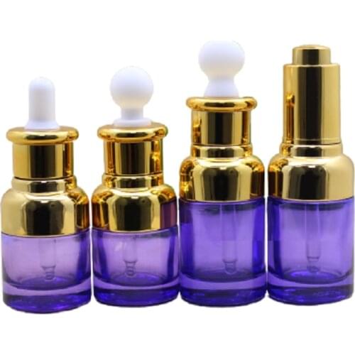 Glass Dropper Bottle Purple Cosmetic Essential Oil Aromatherapy Liquid 30ml Drop For Massage Pipette Refillable Bottles 10pcs