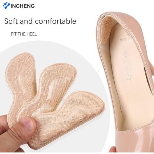 2 pairs/Lot Insoles Pads for High heel Shoes Adhesive Liner Grip Heel Protector Sticker Foot Pain Relief Care Insert Pad lady
