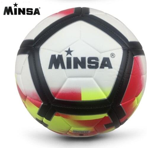 2018 New Brand MINSA High Quality A+++ Standard Soccer Ball PU Soccer Ball Training Balls Football Official Size 5