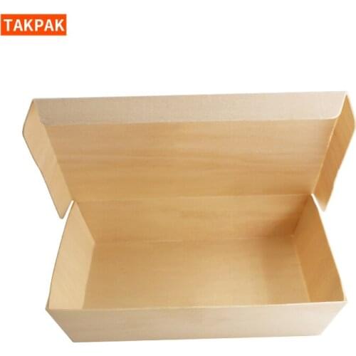 Biodegradable Japanese Food Container Wooden Sushi Dessert Takeaway Box Wooden Tiffin Lunch Box With Lid