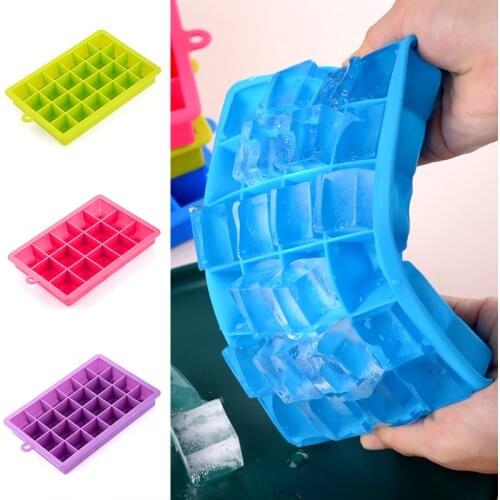 15/24 Grid Big Ice Tray Mold Large Food Grade Silicone Ice Cube Square Tray Mold DIY Ice Maker Non-toxic Bar Ice Blocks Maker