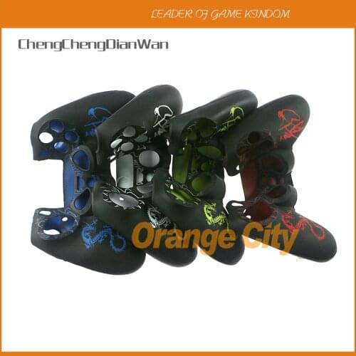 ChengChengDianWan 4pcs 10pcs 50pcs 4 colors New dragon Silicone Cover Protection Case for ps4 Controller Skin
